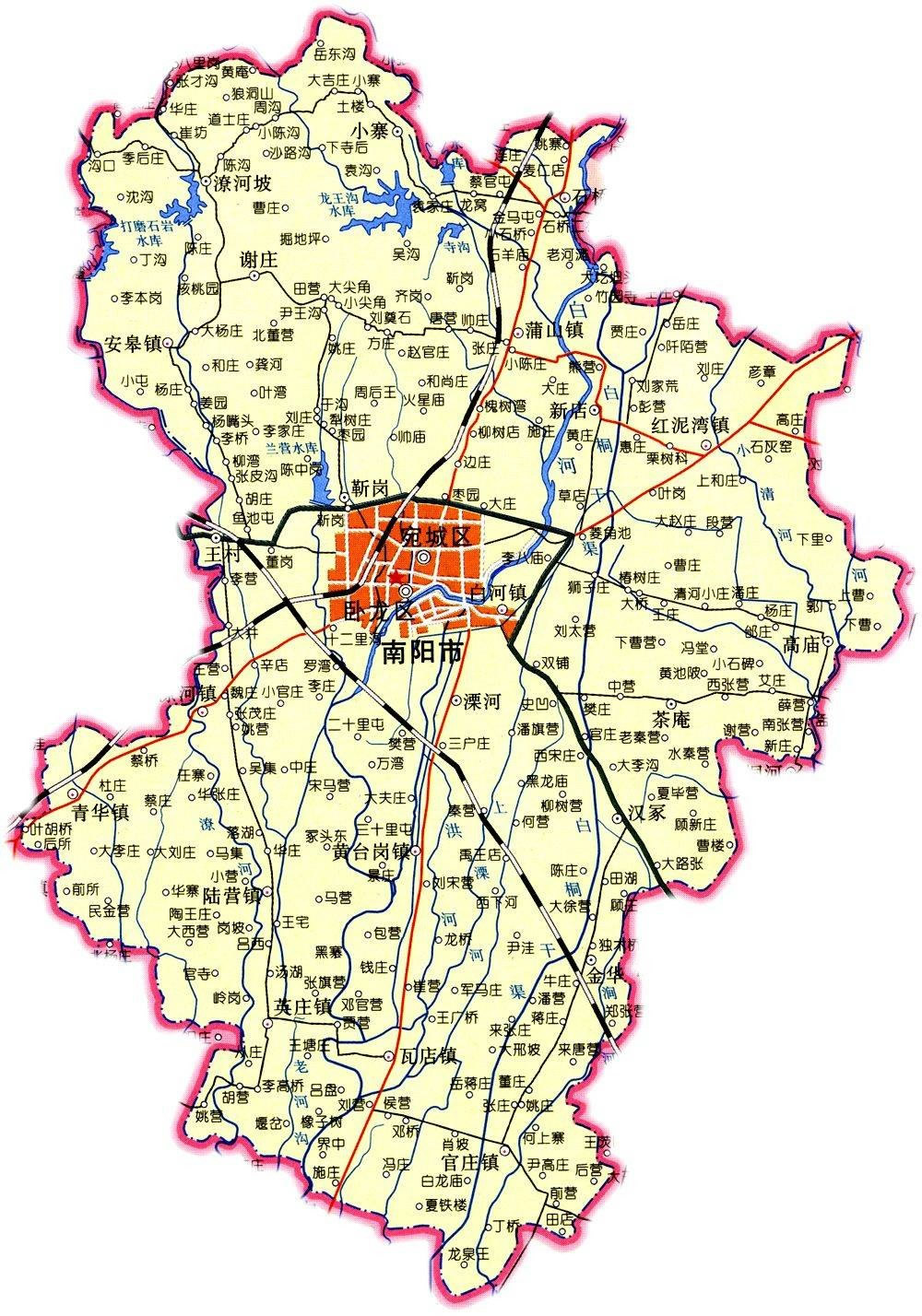 南阳市周边乡镇地图册图片